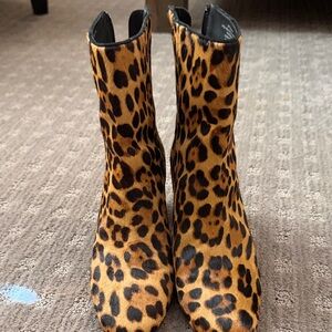 J. Crew Animal Print Ankle Booties